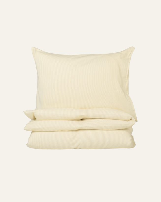 Flanellipussilakanasetti keltainen - 150x210 cm/50x60 cm keltainen - 1