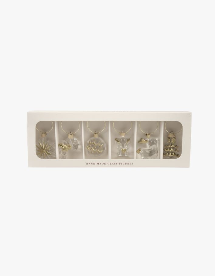 Lasimerkit moniväri/kulta - 2,5x5x0,2 cm moniväri/kulta - 1