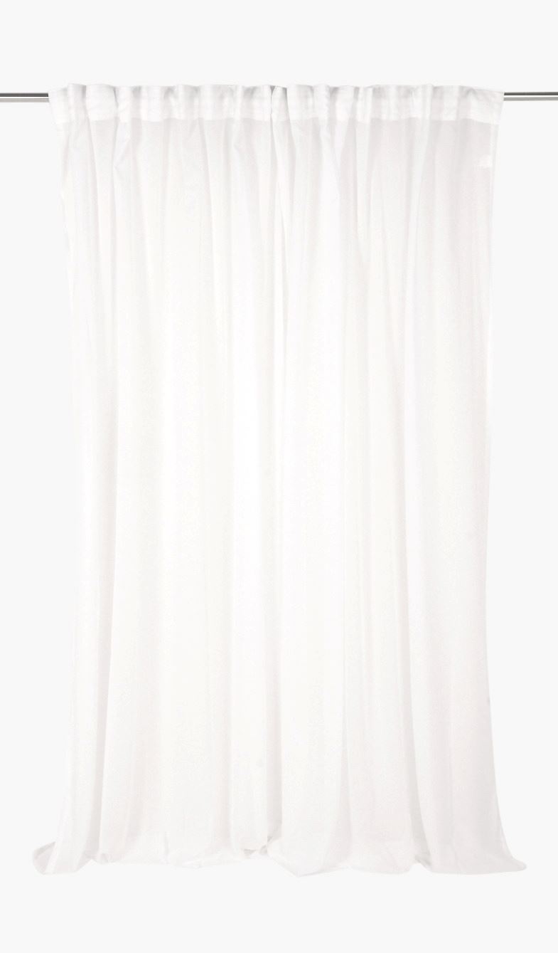 Erittäin leveä pellavaverho valkoinen - 240x300 cm valkoinen - 1