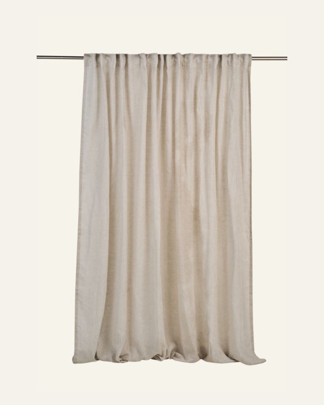 Erittäin leveä pellavaverho luonnonväri - 240x300 cm luonnonväri - 1