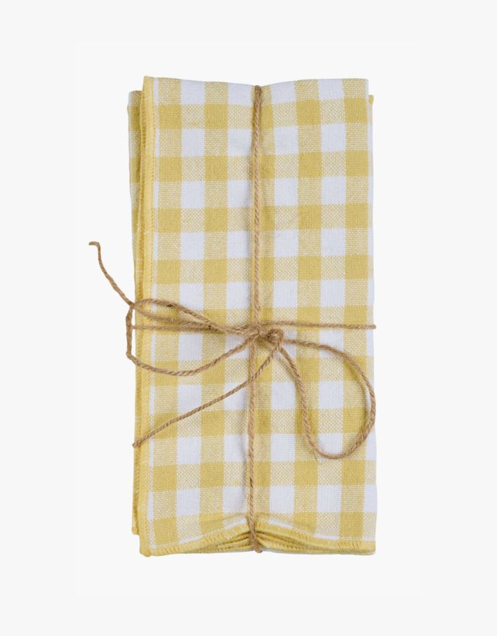 Kangaslautasliina, 2 kpl keltainen - 45x45 cm keltainen - 1