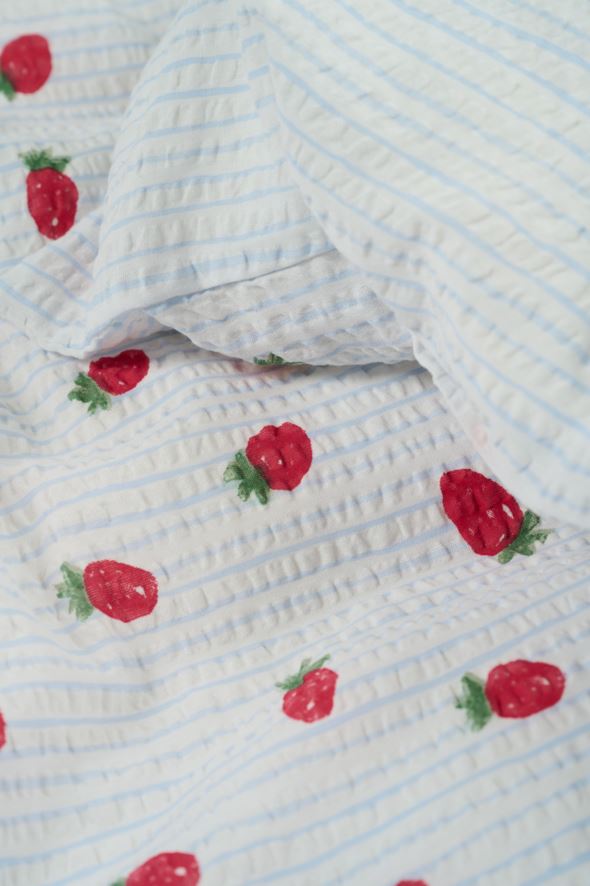 Pussilakanasetti kreppipuuvillaa vaaleansininen - 4