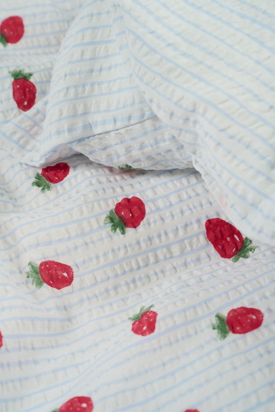 Pussilakanasetti kreppipuuvillaa vaaleansininen - 4