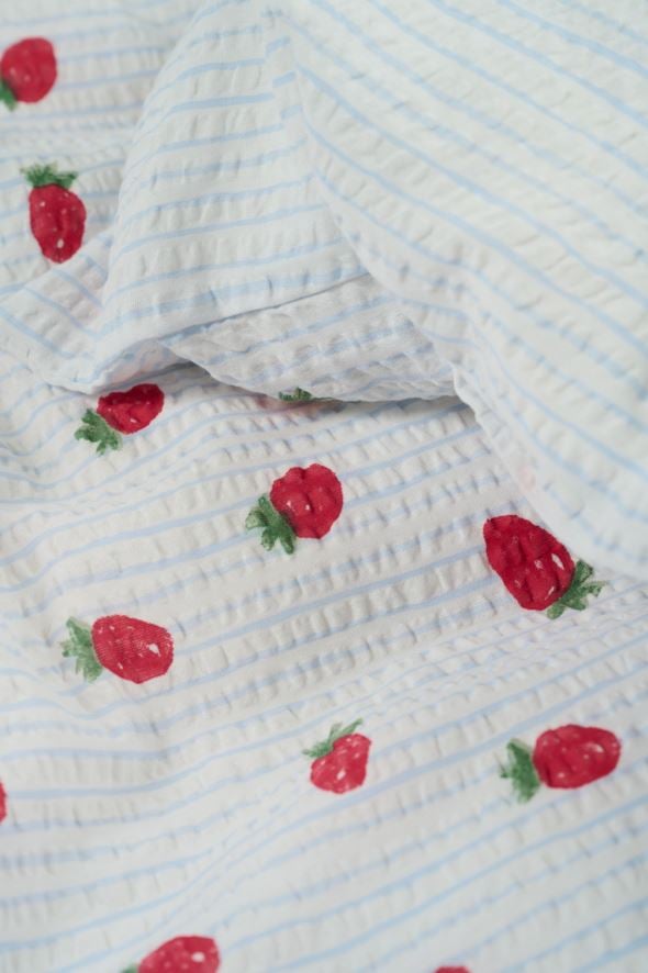 Pussilakanasetti kreppipuuvillaa vaaleansininen - 4