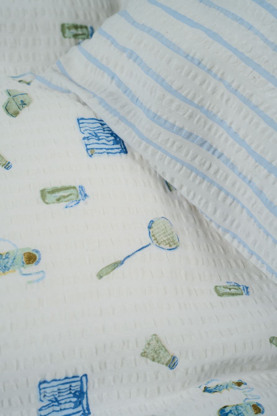 Pussilakanasetti moniväri/vihreä - 2