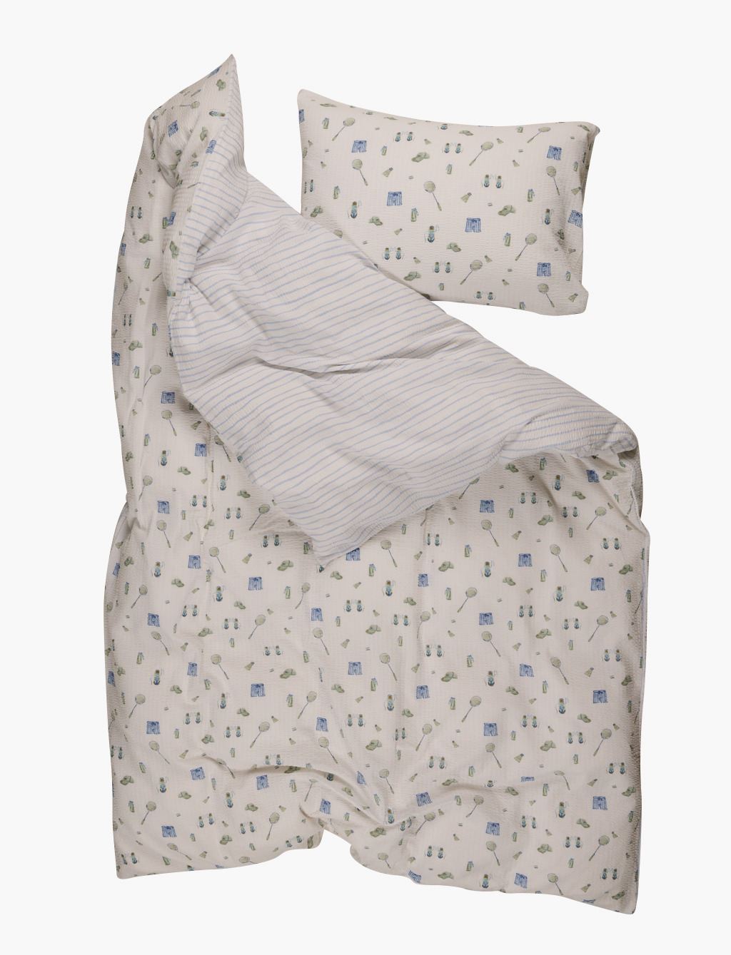 Pussilakanasetti moniväri/vihreä - 3