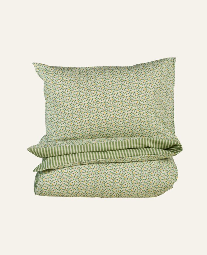 Pussilakanasetti puuvillaa moniväri/vihreä - 230x220+50x60 cm moniväri/vihreä - 1