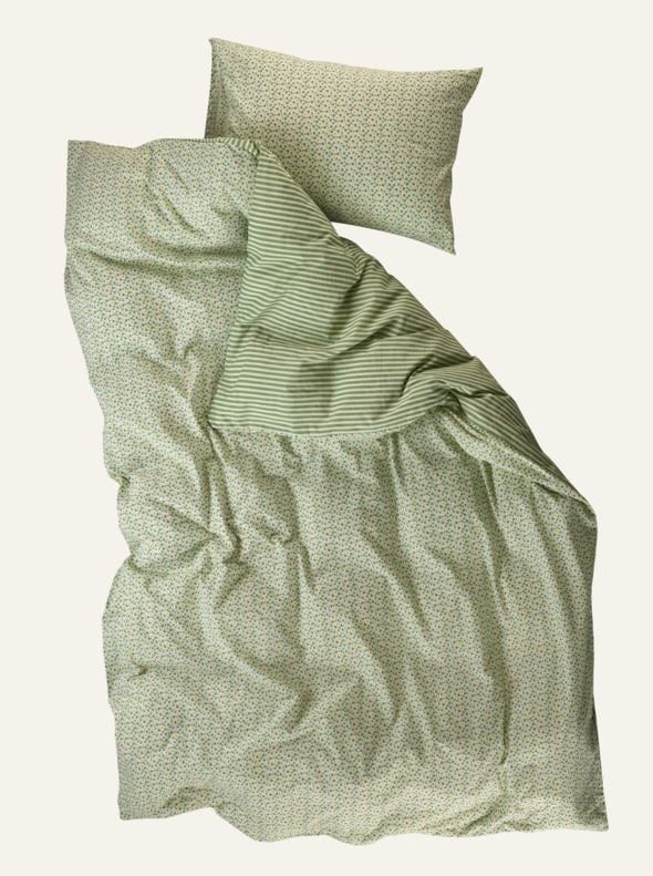 Pussilakanasetti puuvillaa moniväri/vihreä - 5