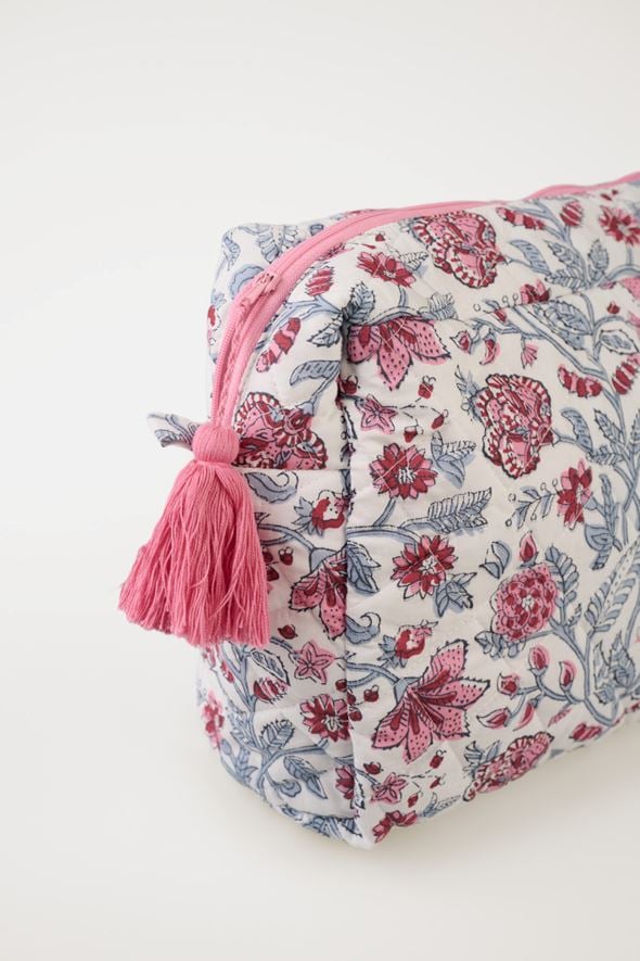 Suuri toilettilaukku moniväri/punainen - 2