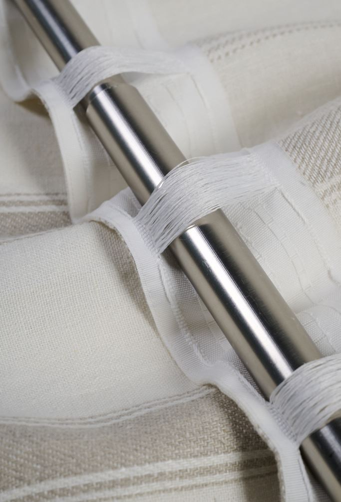 Pellavaverho moniväri/valkoinen - 2