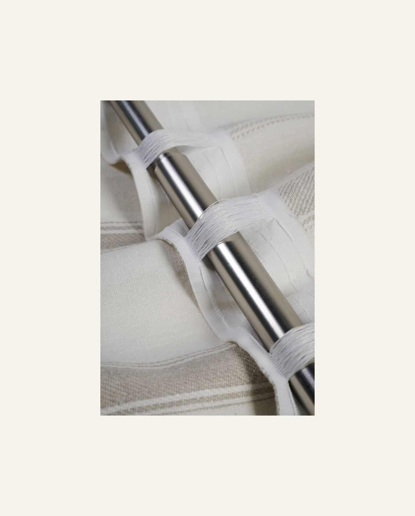 Pellavaverho moniväri/valkoinen - 2