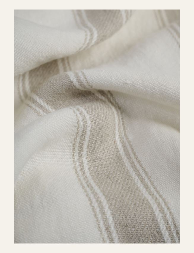 Pellavaverho moniväri/valkoinen - 4