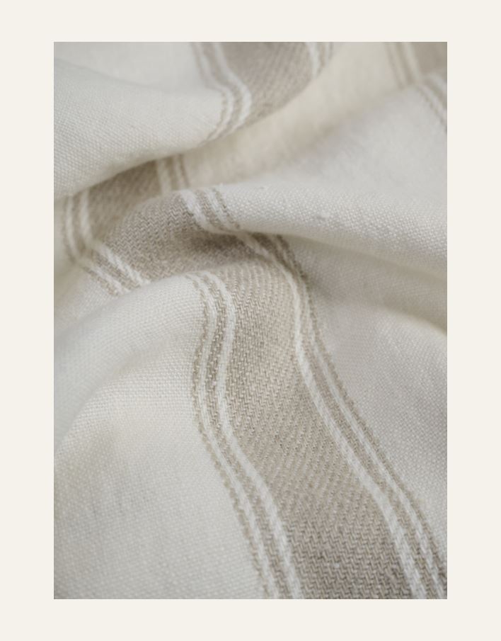 Pellavaverho moniväri/valkoinen - 4