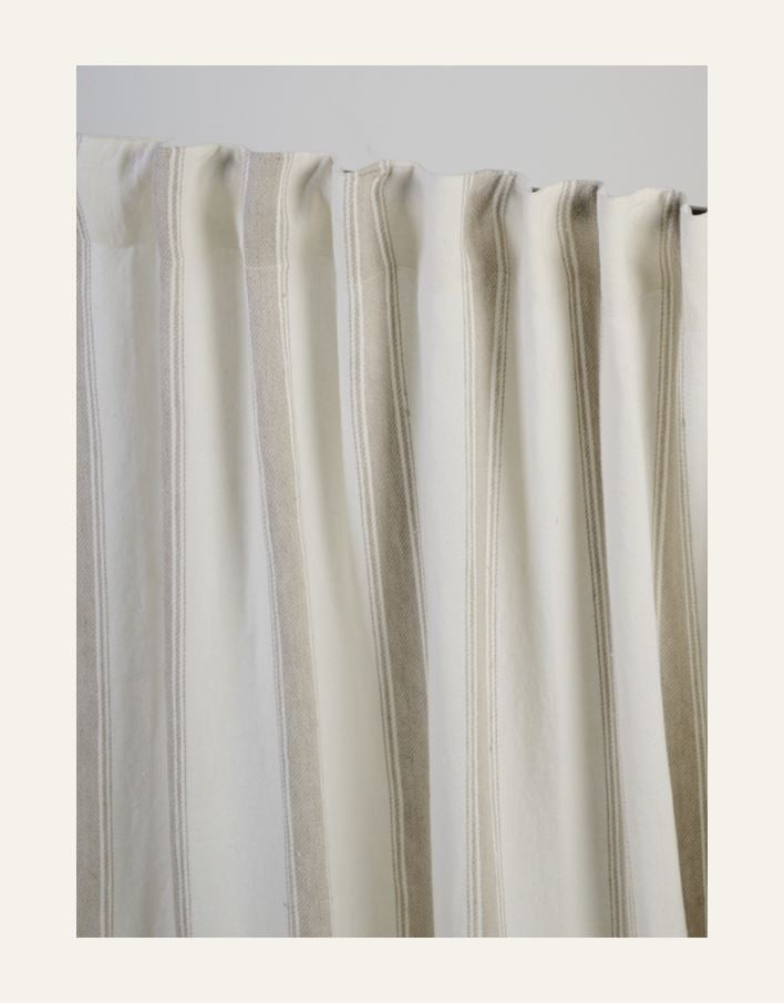 Pellavaverho moniväri/valkoinen - 3