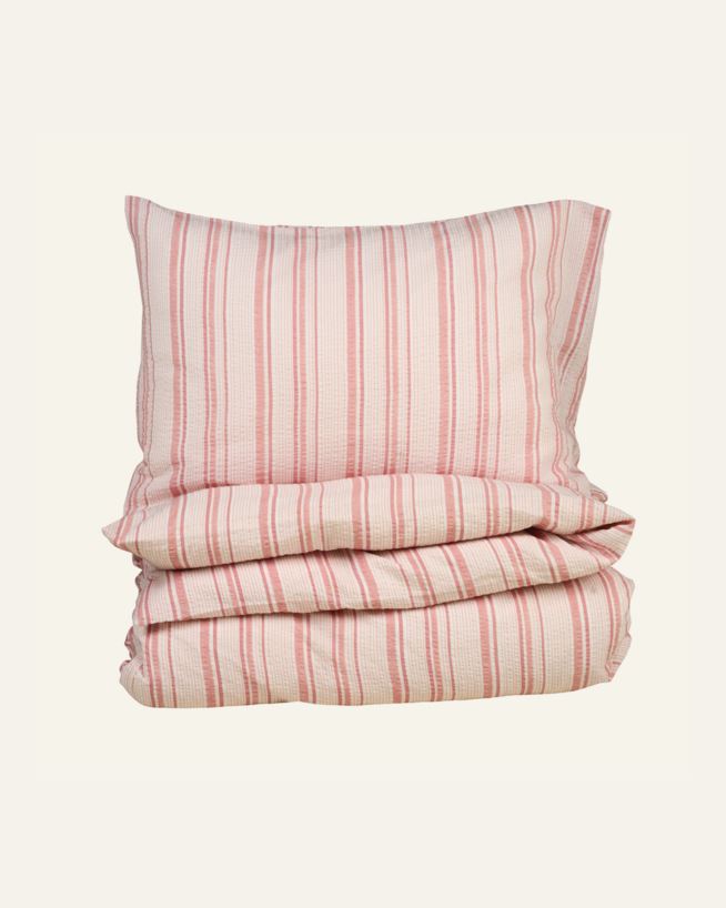 Pussilakanasetti kreppipuuvillaa roosa - 150x210 cm/50x60 cm roosa - 1