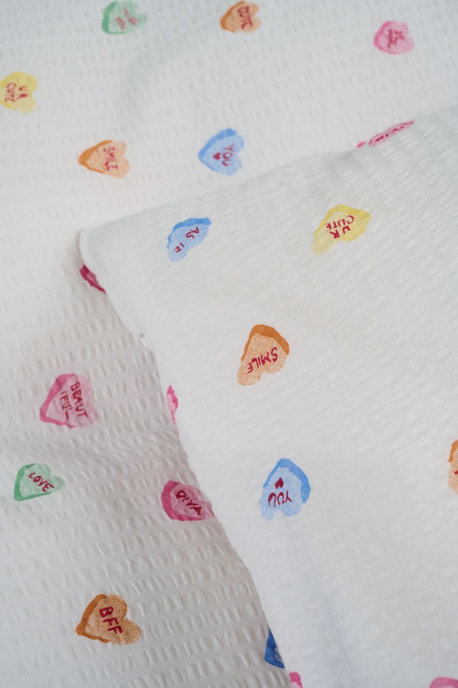 Pussilakanasetti kreppipuuvillaa moniväri - 2