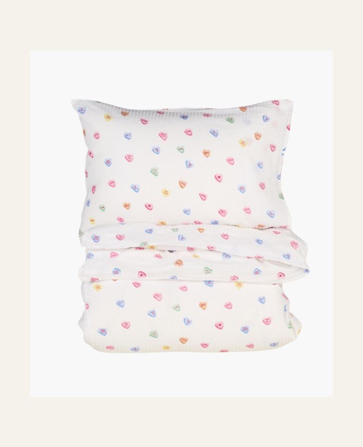 Pussilakanasetti kreppipuuvillaa moniväri - 150x210 cm/50x60 cm moniväri - 1