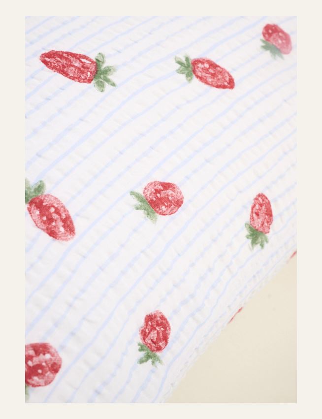 Tyynyliina kreppipuuvillaa vaaleansininen - 2