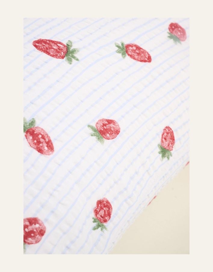 Tyynyliina kreppipuuvillaa vaaleansininen - 2