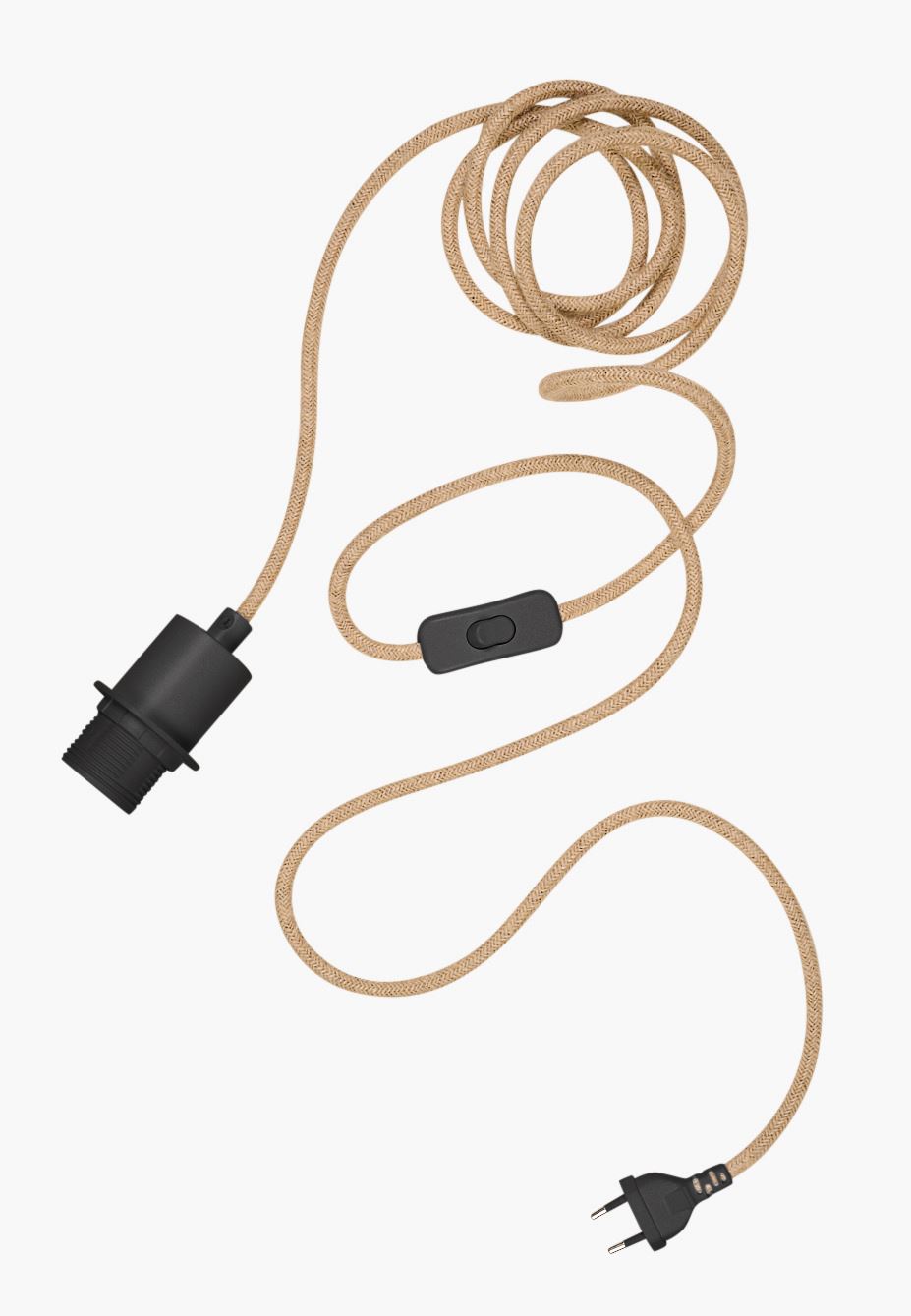 Valaisinjohto musta - 300 cm musta - 1