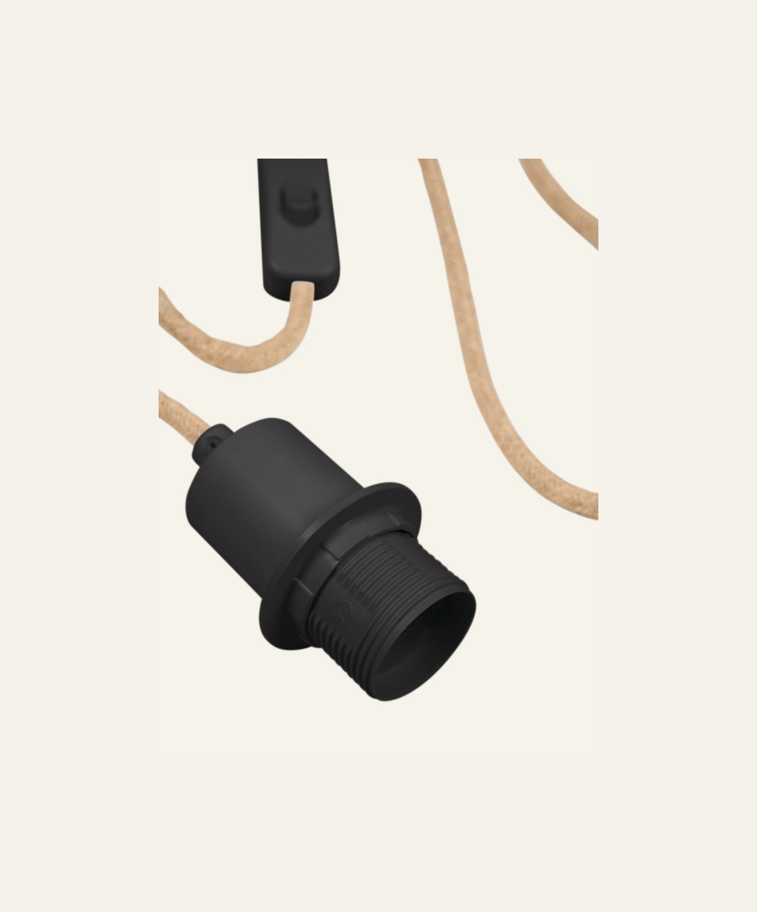 Valaisinjohto musta - 2