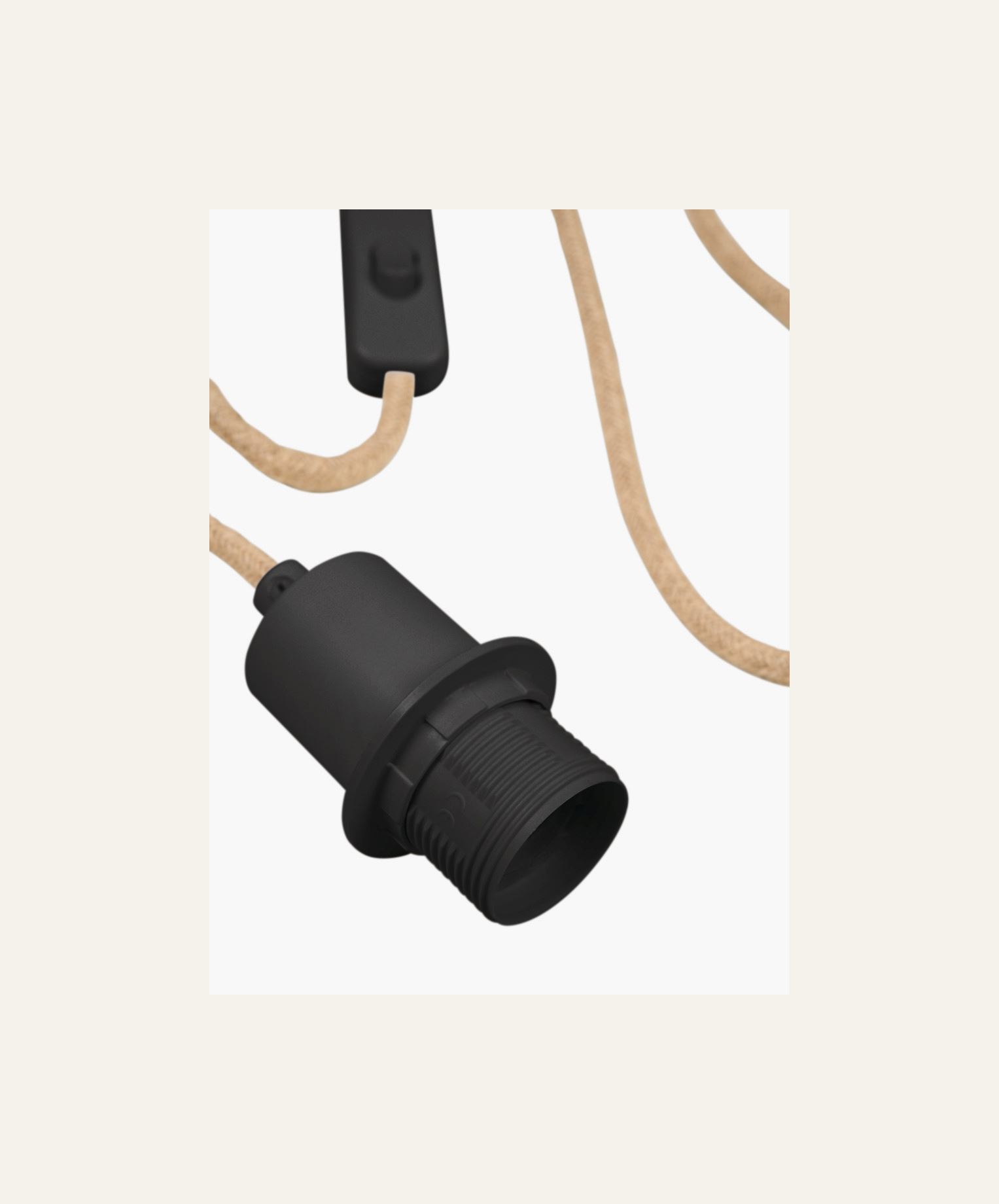 Valaisinjohto musta - 2