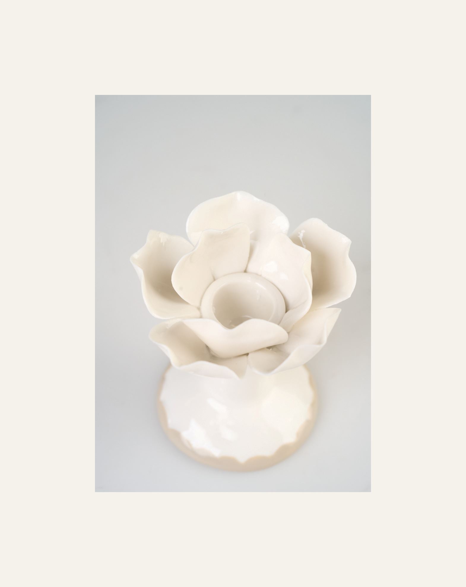 Kynttilänjalka luonnonvalkoinen - 2