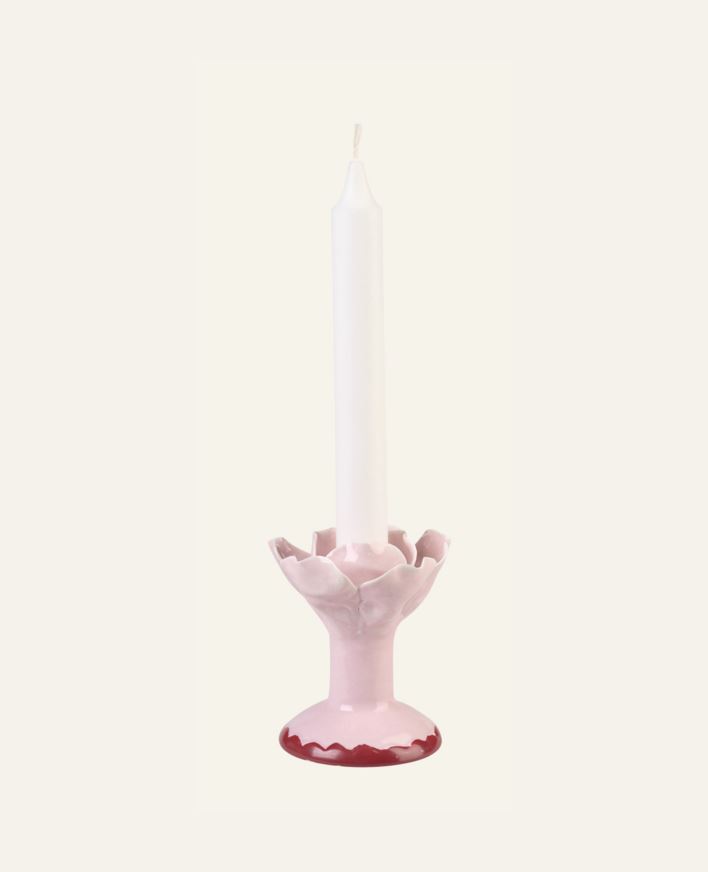 Kynttilänjalka roosa - 8x8x9,3 cm roosa - 1