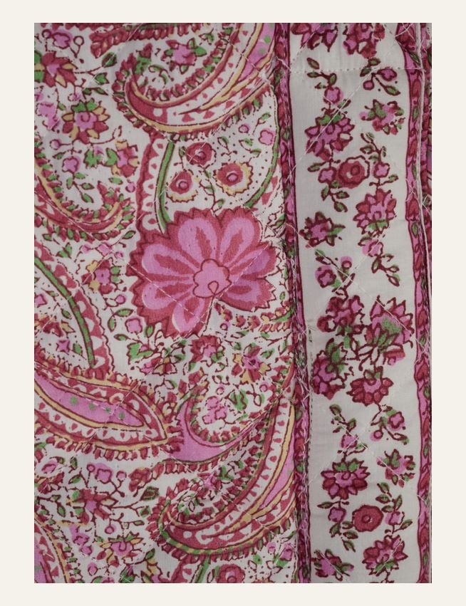 Pieni kangaskassi moniväri/roosa - 2