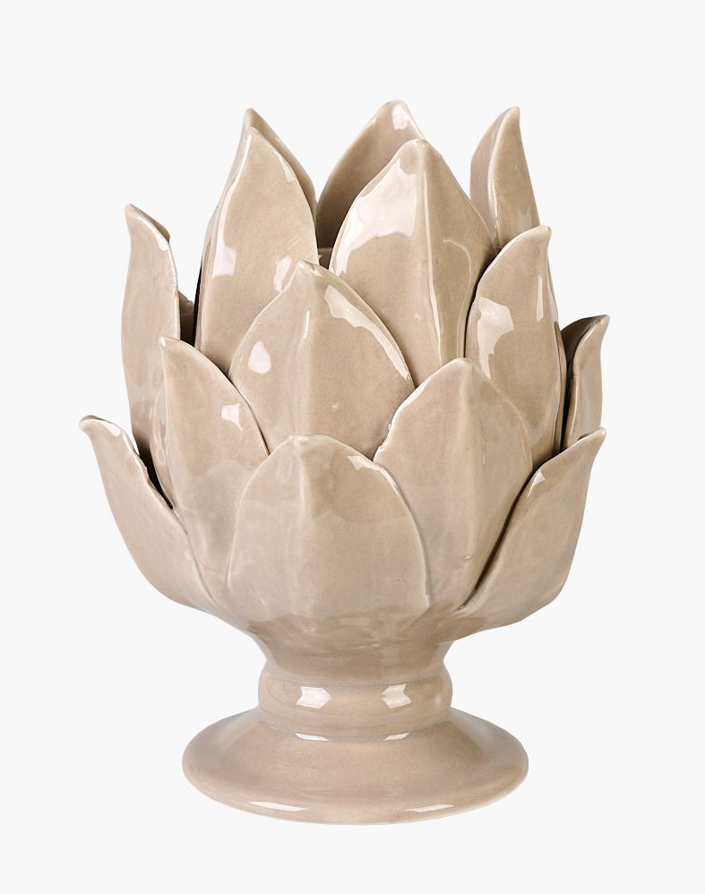 Kynttilälyhty beige - 14x14x10 cm beige - 1