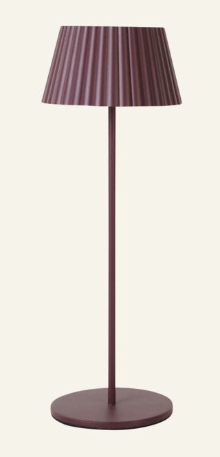 Nymera Ladattava pöytävalaisin viininpunainen