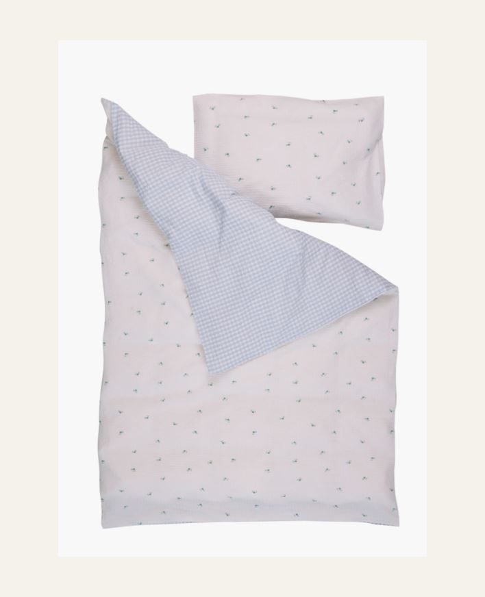 Pussilakanasetti vaaleansininen - 100x130 38x55 cm vaaleansininen - 1