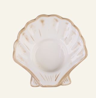 Sea shell kynttilälyhty beige