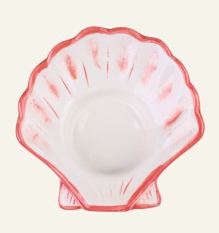 Sea shell kynttilälyhty punainen