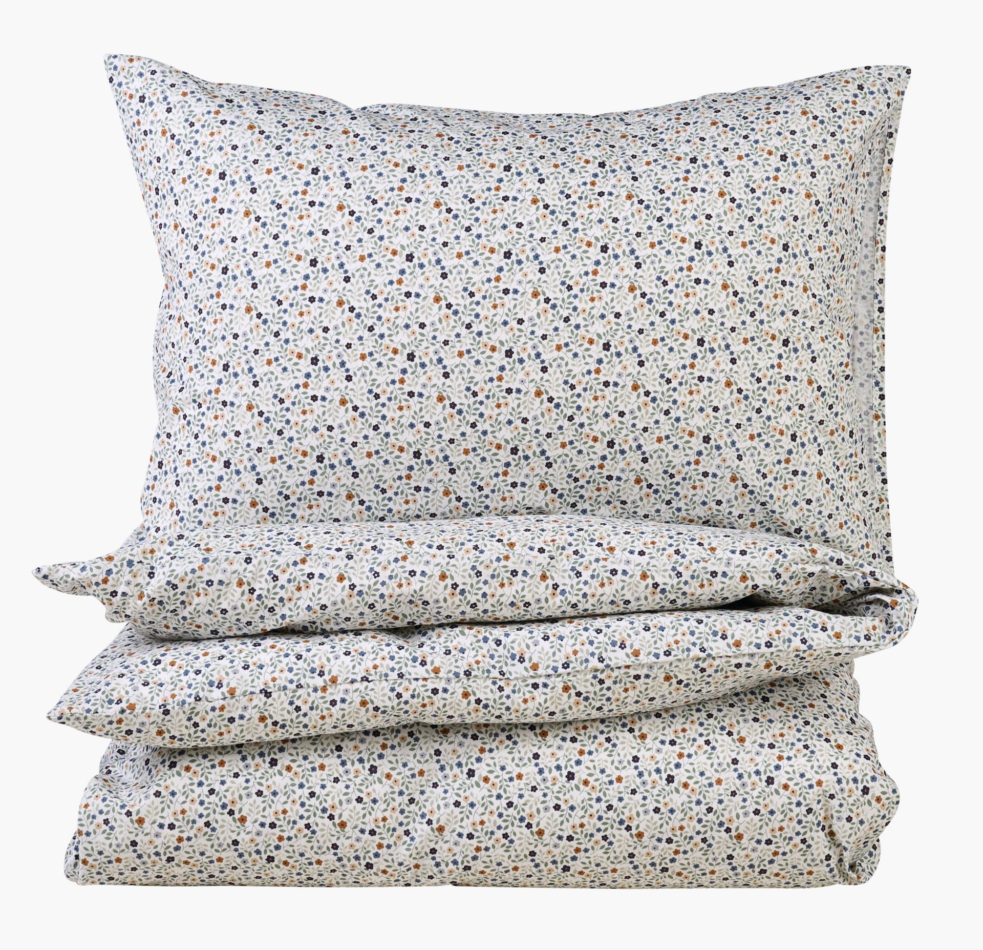 Pussilakanasetti puuvillaa moniväri/sininen - 150x210 cm moniväri/sininen - 1