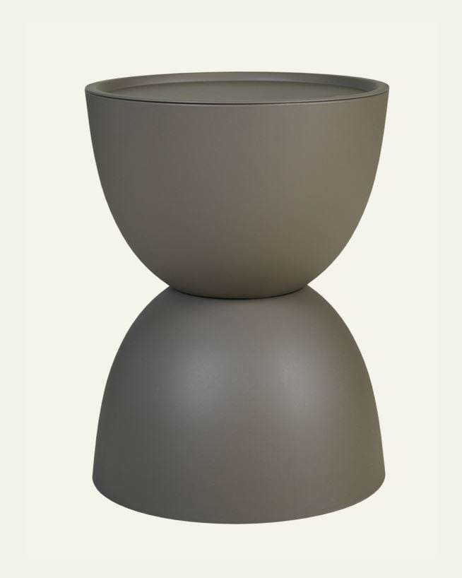 Puutarhapöytä harmaanruskea - h46 cm ø34 harmaanruskea - 1