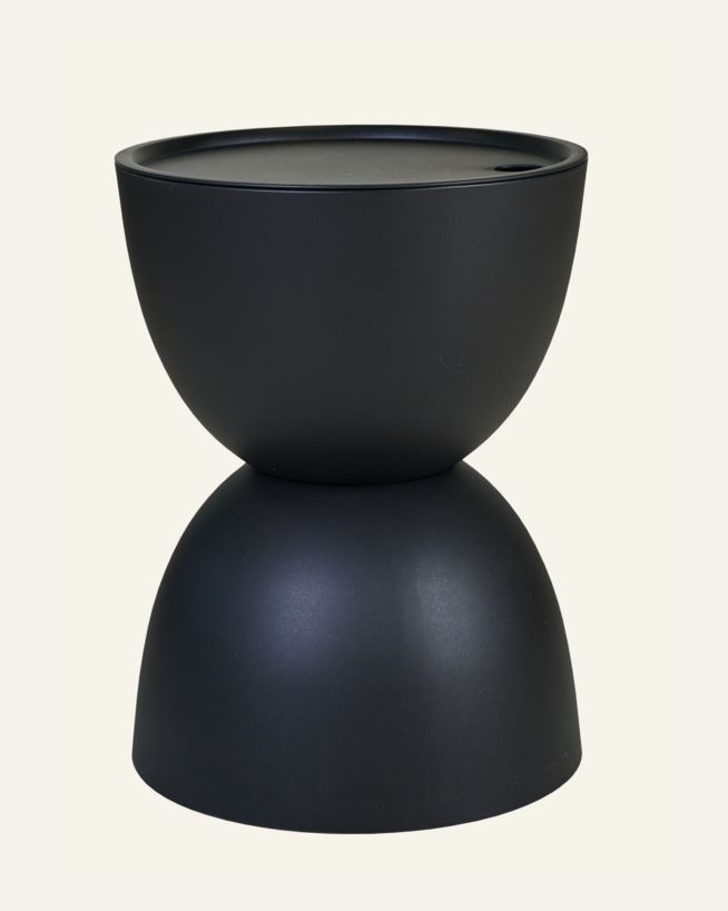Puutarhapöytä musta - h46 cm ø34 musta - 1