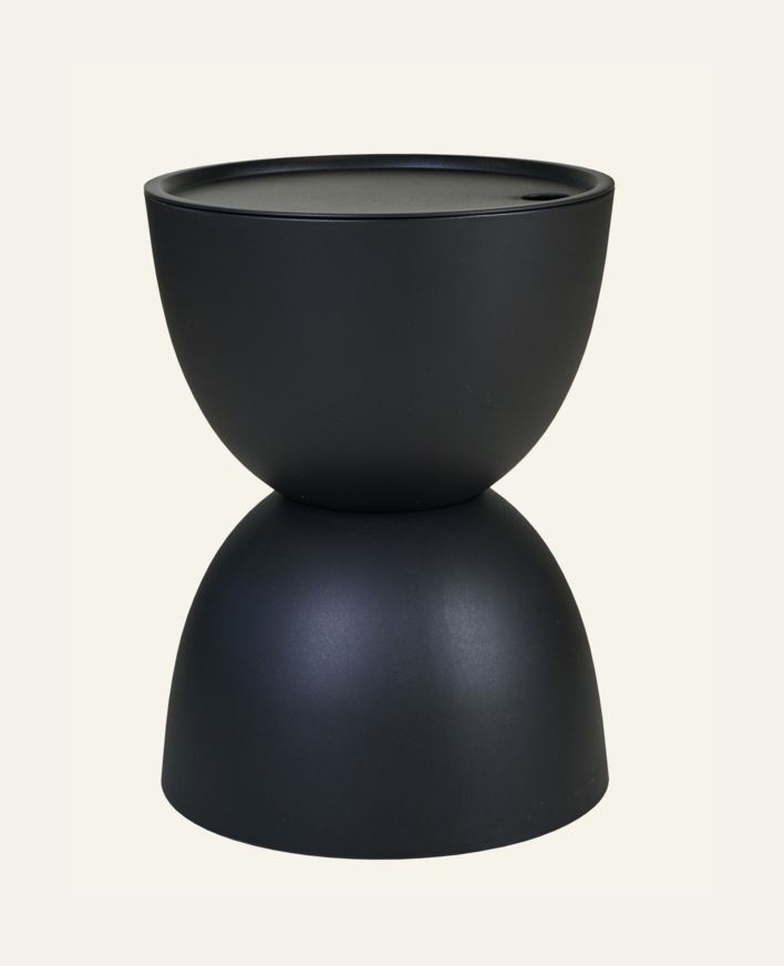 Puutarhapöytä musta - h46 cm ø34 musta - 1