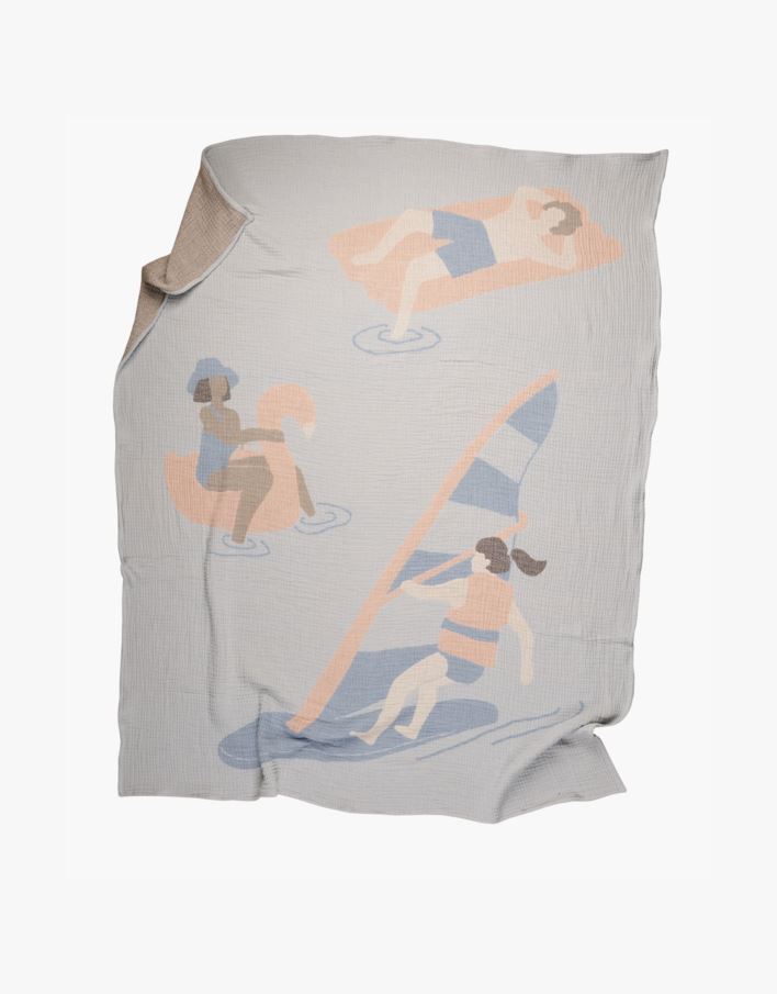 Torkkupeitto moniväri/sininen - 130x170 cm moniväri/sininen - 1