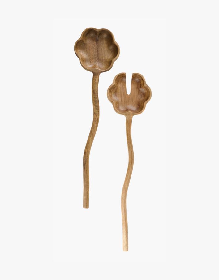Salaattiottimet luonnonväri - 31,5 cm luonnonväri - 1
