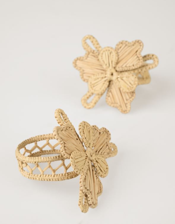 Servettirenkaat, 2 kpl luonnonväri - 5