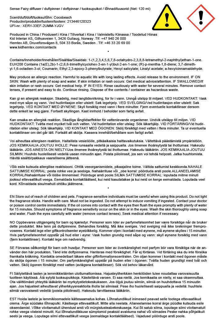 Huonetuoksu moniväri/beige - 3