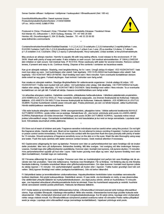 Huonetuoksu moniväri - 2