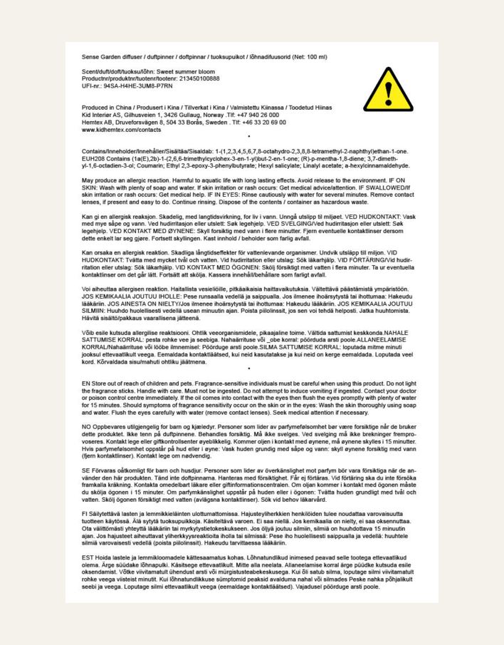 Huonetuoksu moniväri - 2