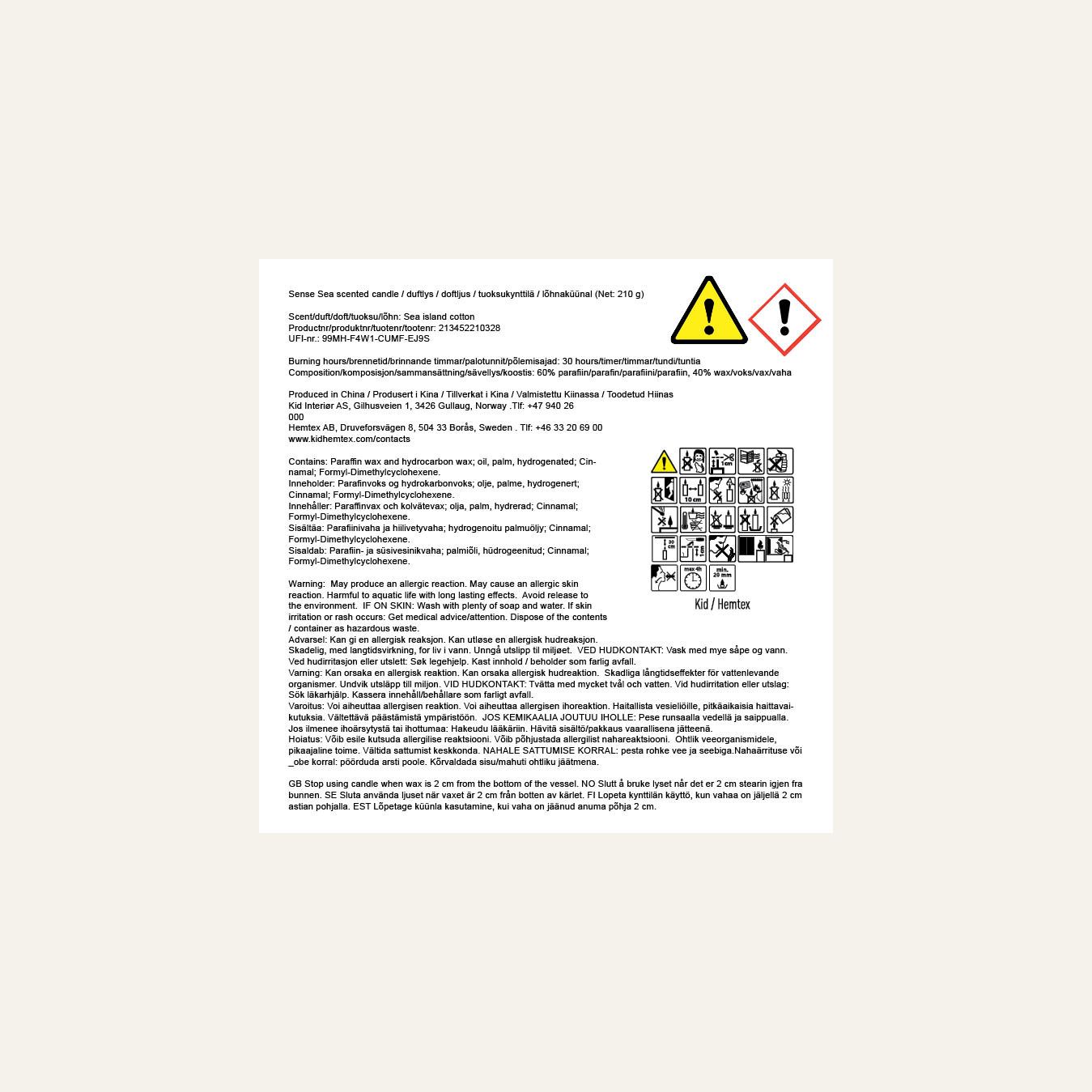 Tuoksukynttilä moniväri/sininen - 4