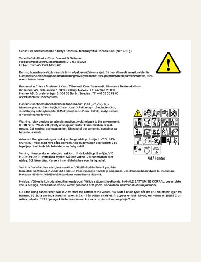 Tuoksukynttilä moniväri/beige - 3