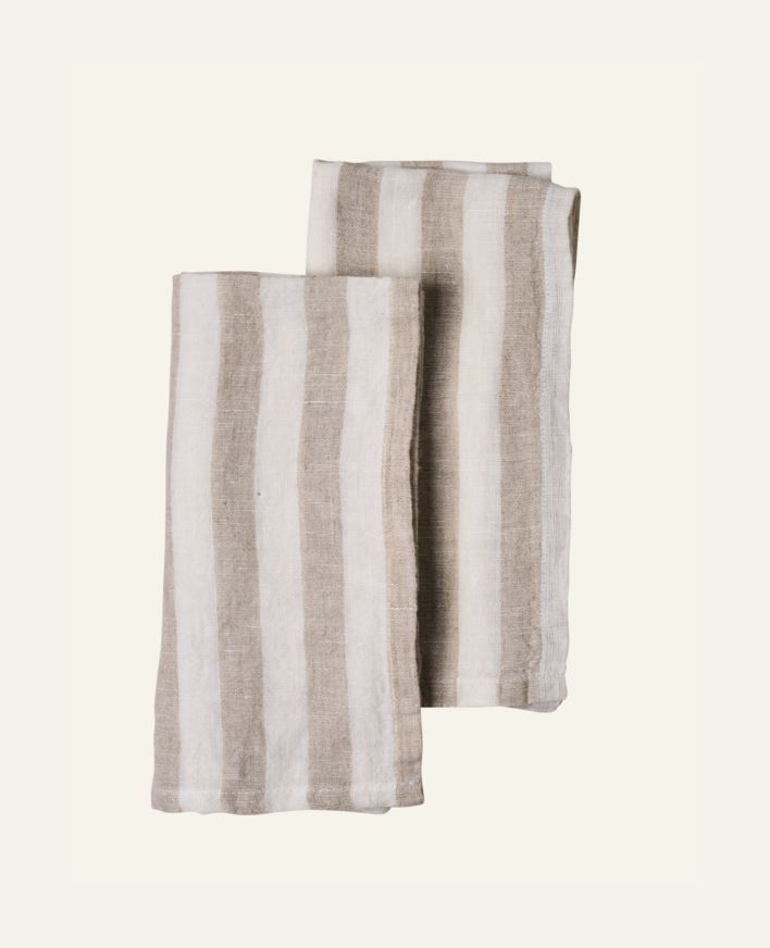 Pellavaservetti beige - 45x45 cm beige - 1