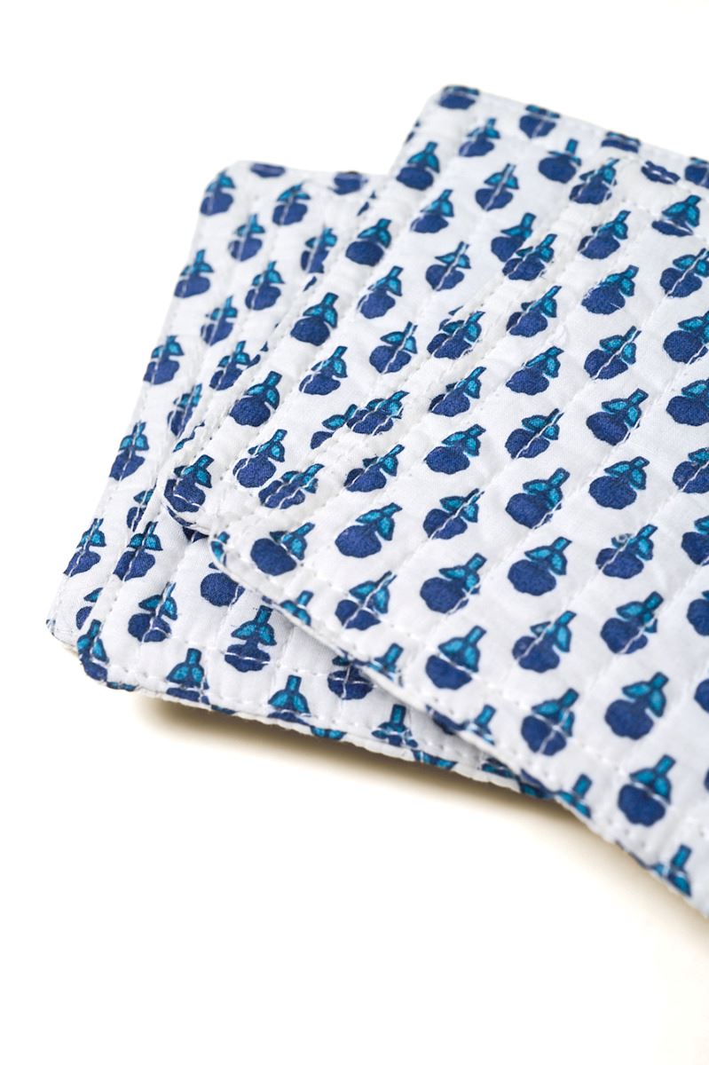 4kpl lasinalus sininen - 4