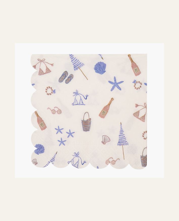 Paperiservetit moniväri/sininen - 33x33 cm moniväri/sininen - 1