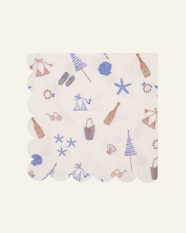 Paperiservetit moniväri/sininen - 33x33 cm moniväri/sininen - 1